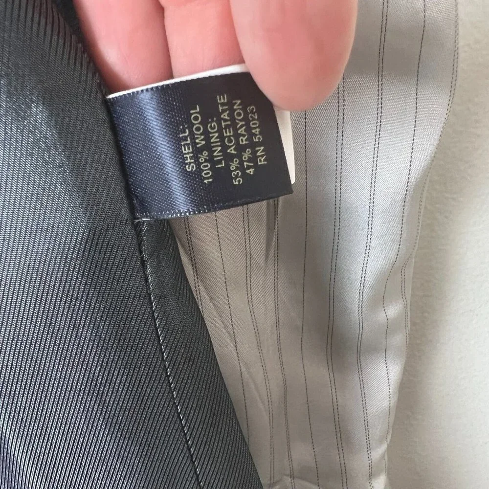 Banana Republic Blazer Jacket Mens 40S Gray Lanificio Wool Modern Fit Sport Coat